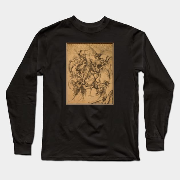 Temptation of Saint Anthony Long Sleeve T-Shirt by quingemscreations